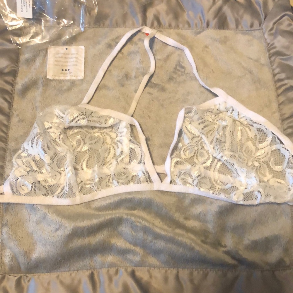 White lace bralette
